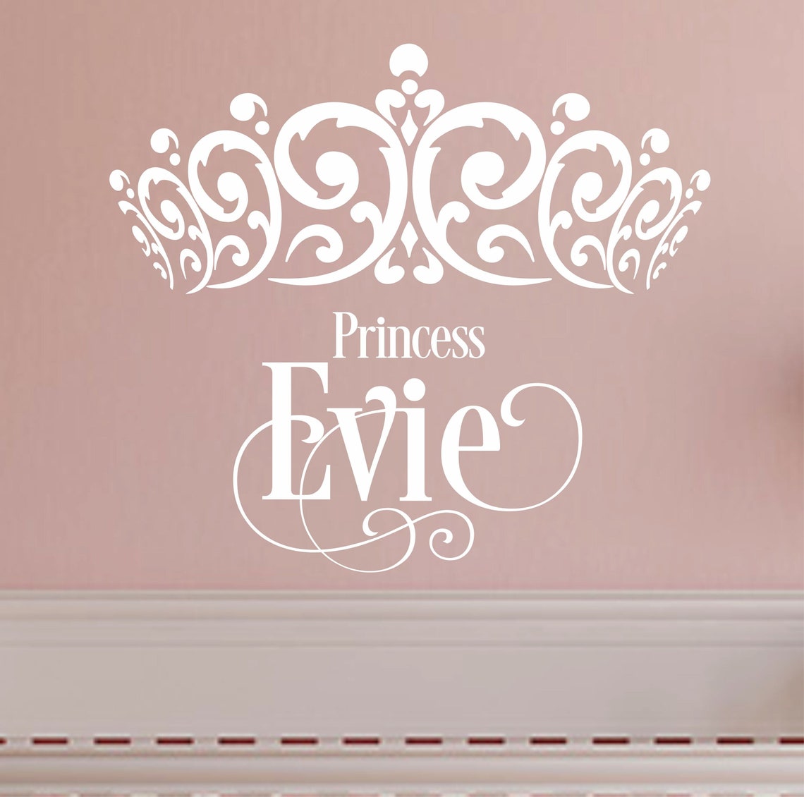 Princess Wall Decal Crown Wall Decal Vinyl Sticker Decals Girls Room ...