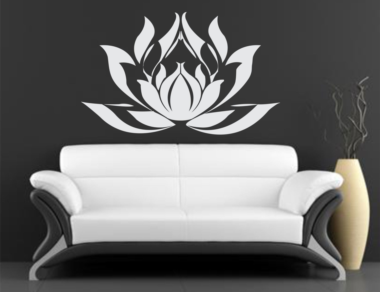 Lotus Wall Decal Vinyl Sticker Decals Decor Design Om Sign Etsy