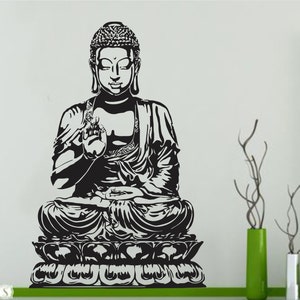 Buddha Wall Decal yoga decor mandala
