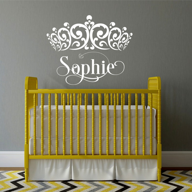 Princess Wall Decal Crown Wall Decal Vinyl Sticker Decals Girls Room ...