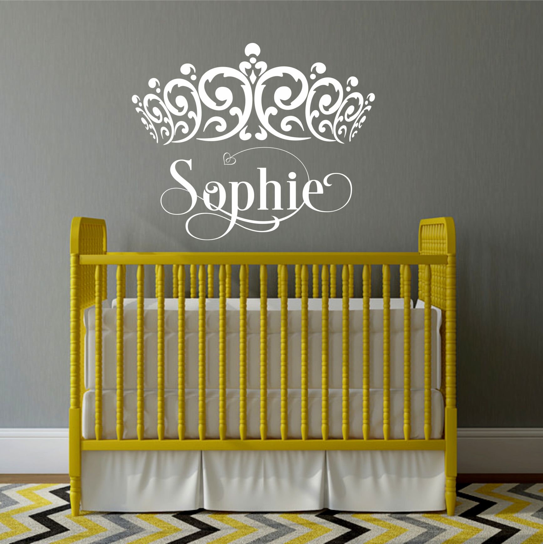 Princess Wall Decal Crown Wall Decal Vinyl Sticker Decals Girls Room ...