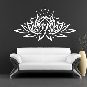 Lotus Wall Decal Vinyl Sticker Decals Decor Design Om Sign Lotus Flower Yoga Wall  Decal Home Decor meditation,mandala,Namaste yoga decor