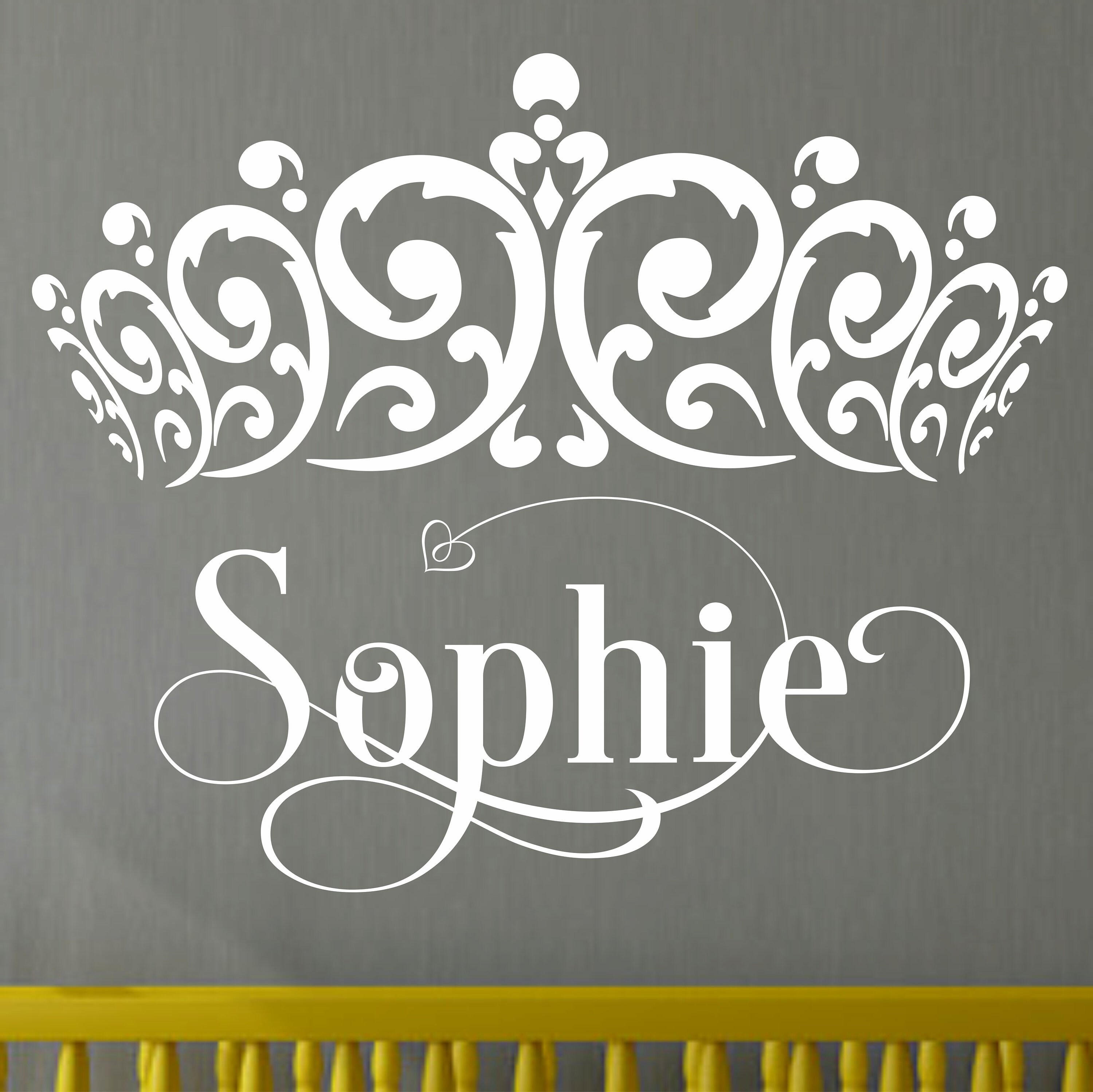 Princess Wall Decal Crown Wall Decal Vinyl Sticker Decals Girls Room ...