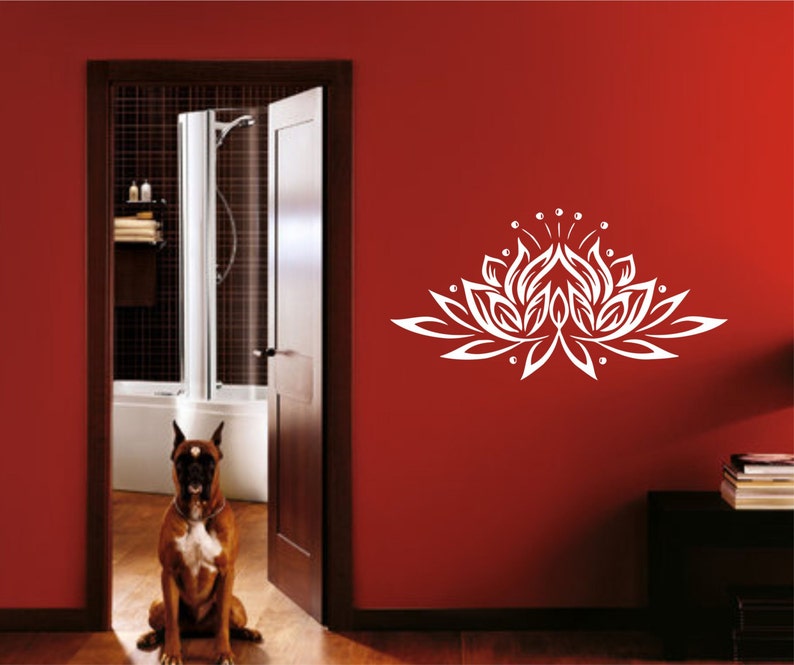 Lotus Wall Decal Vinyl Sticker Decals Decor Design Om Sign Lotus Flower ...
