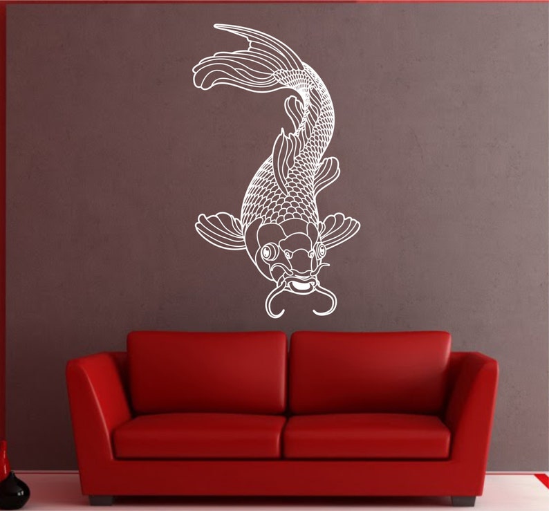 Koi wall decal Vinyl Sticker Decals Art Decor tattoo inspired Etsy