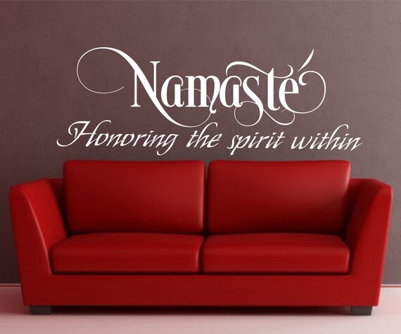 Namaste decal, Namaste wall decal, Namaste decor, Namaste art, Namaste sticker, Namaste wall Yoga Interior Home Decor mandala wall decor