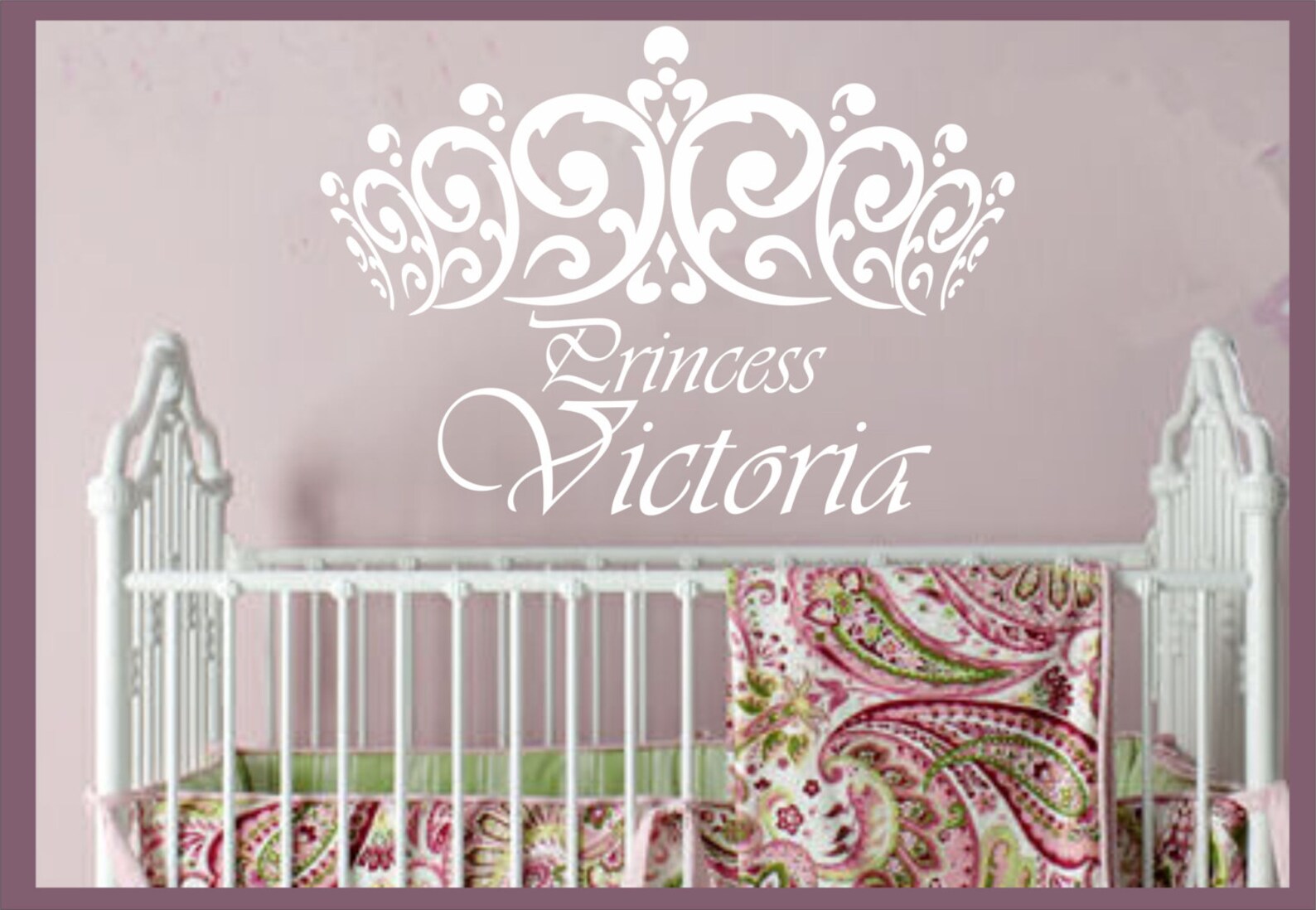 Princess Wall Decal Crown Wall Decal Vinyl Sticker Decals Girls Room ...