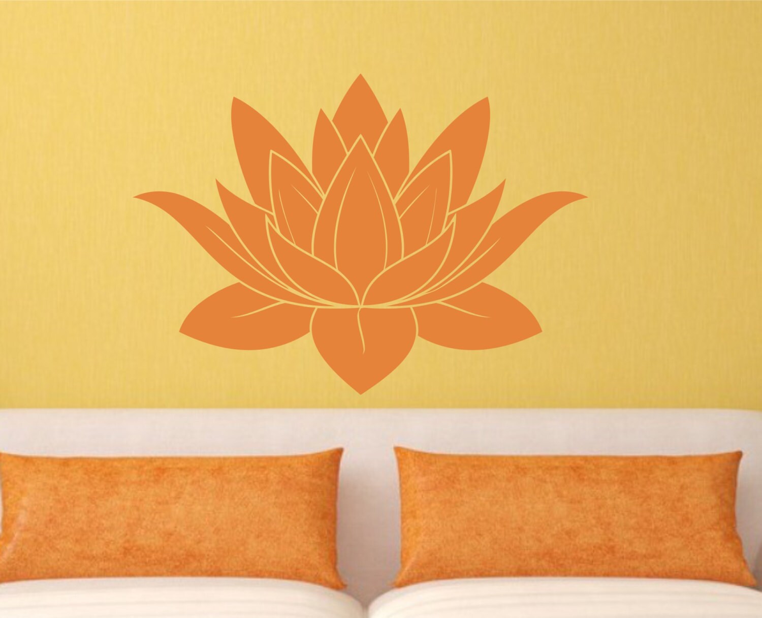 Lotus Wall Decal Vinyl Sticker Decals Decor Design Om Sign Lotus Flower ...