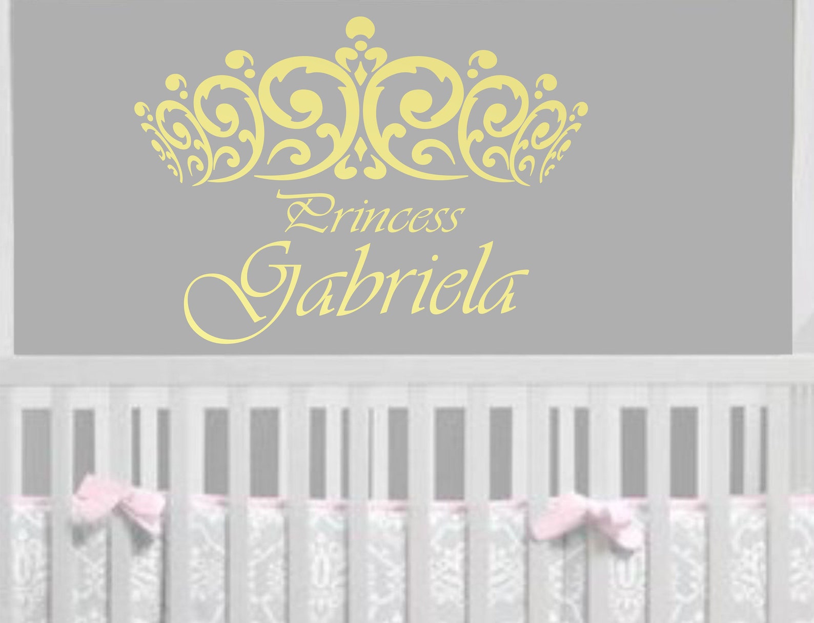 Princess Wall Decal Crown Wall Decal Vinyl Sticker Decals Girls Room ...