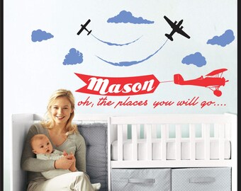 Airplane Decal - Airplane Window Frame Vinyl Wall Sticker - Peel and ...