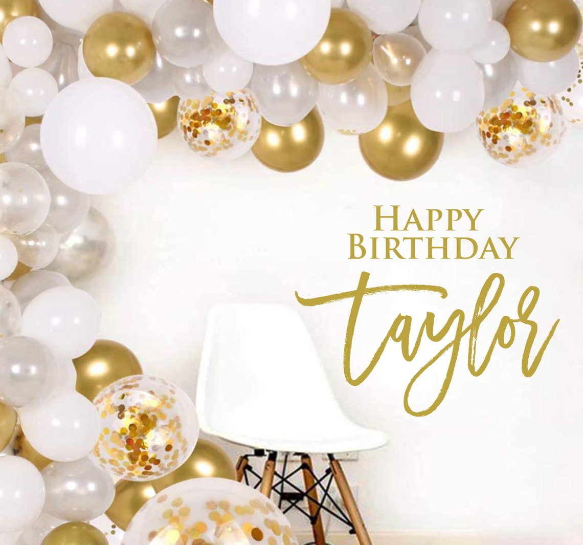 Happy Birthday Decal Happy Birthday Party Backdrop Happy - Etsy