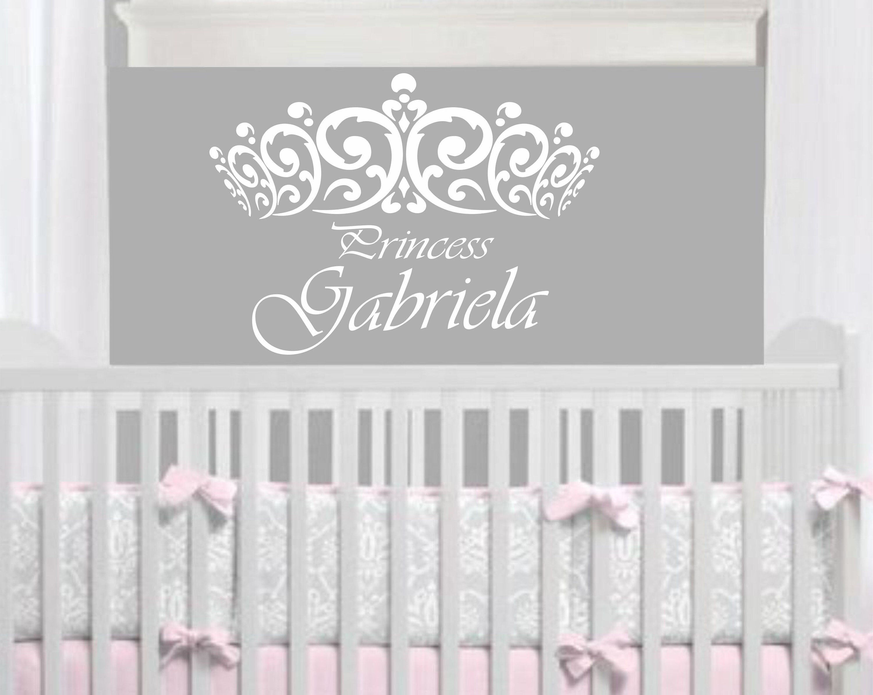 Princess Wall Decal Crown Wall Decal Vinyl Sticker Decals Girls Room ...