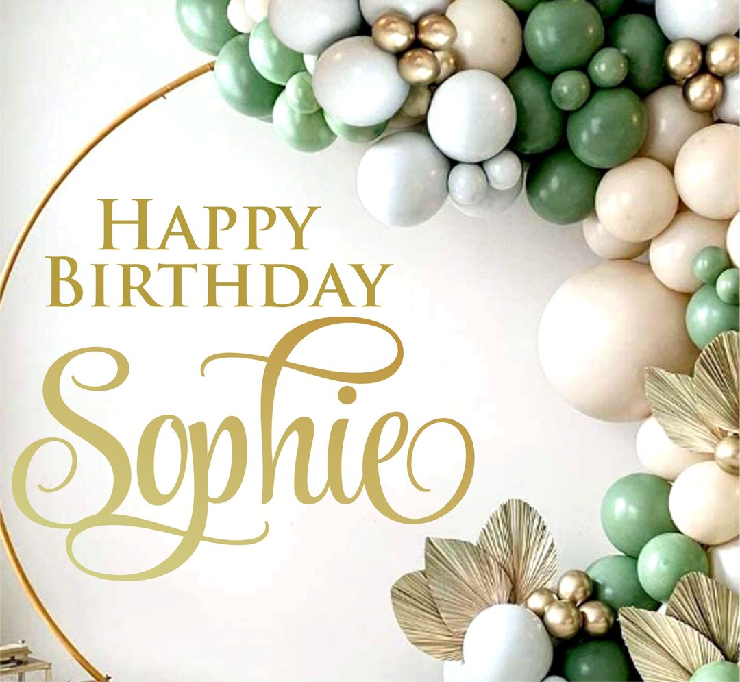 Happy Birthday Decal Happy Birthday Party Backdrop Happy - Etsy