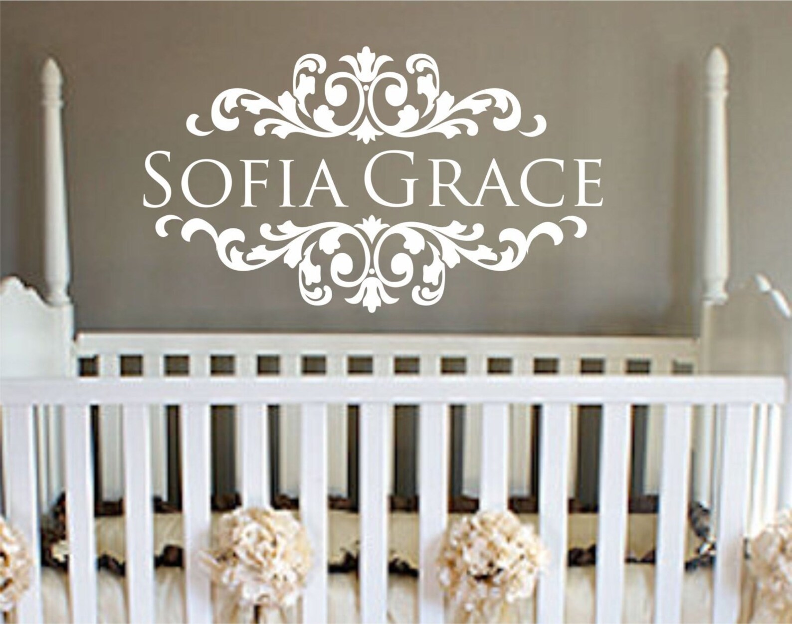 Baby Girl Nursery Wall Decal Name Wall Decal,personalized Girl Name ...