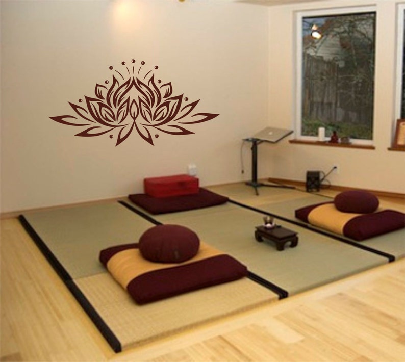Lotus Wall Decal Vinyl Sticker Decals Decor Design Om Sign Lotus Flower ...