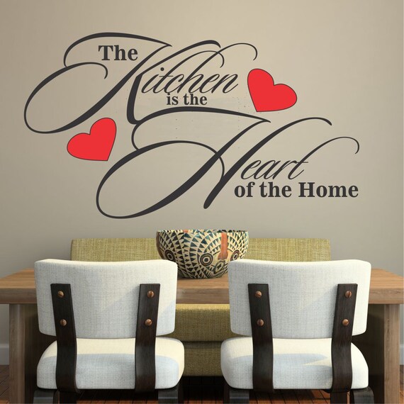 Pegatinas De Baldosas Etiqueta De La Pared Cita Cocina Corazon
