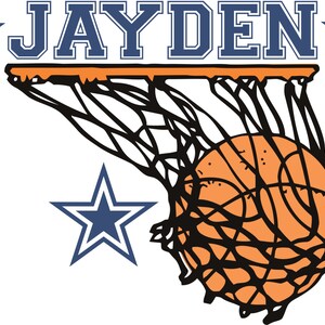 Basketball Wall Decal,boys room, sports decor,wall decal,personalized, Vinyl Wall Art Michael Jordan Vinyl Lettering - Vinyl Decal,