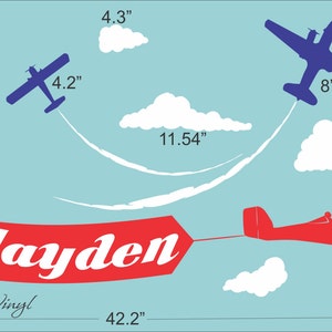 AIRPLANE DECAL Airplane Name Decal Wall Decal Vinyl Sticker Decals Art ...