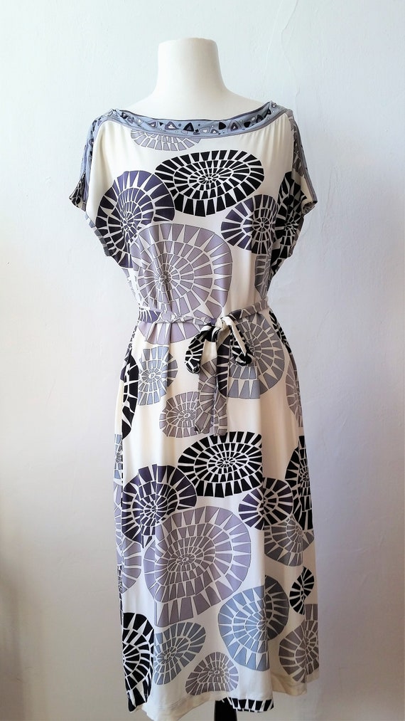 Retro Geometric Mod Dress
