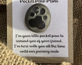 Pocket Pebble, perfect gift for a friend who's lost a loved one, memory pebble, love pebble, memorial gift for cat dog bird horse