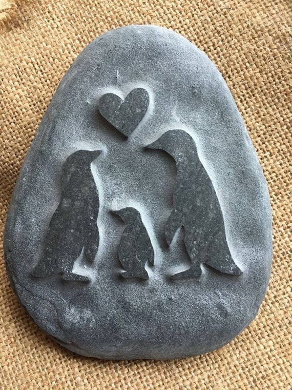 Signed Carved Soapstone Penguin (DEB) Signed Carved Soapstone Penguin (DEB)