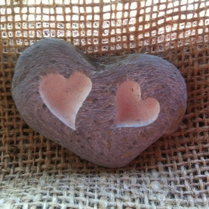 Valentine's Love PEBBLE The perfect little gift to give someone special, choice of designs, all hand carved, plus hessian gift bag image 4