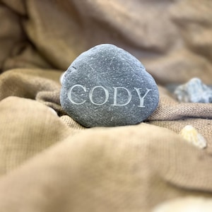 Hand carved engraved pet, cat, dog, loved one memorial stone  garden, personalised,  from stone