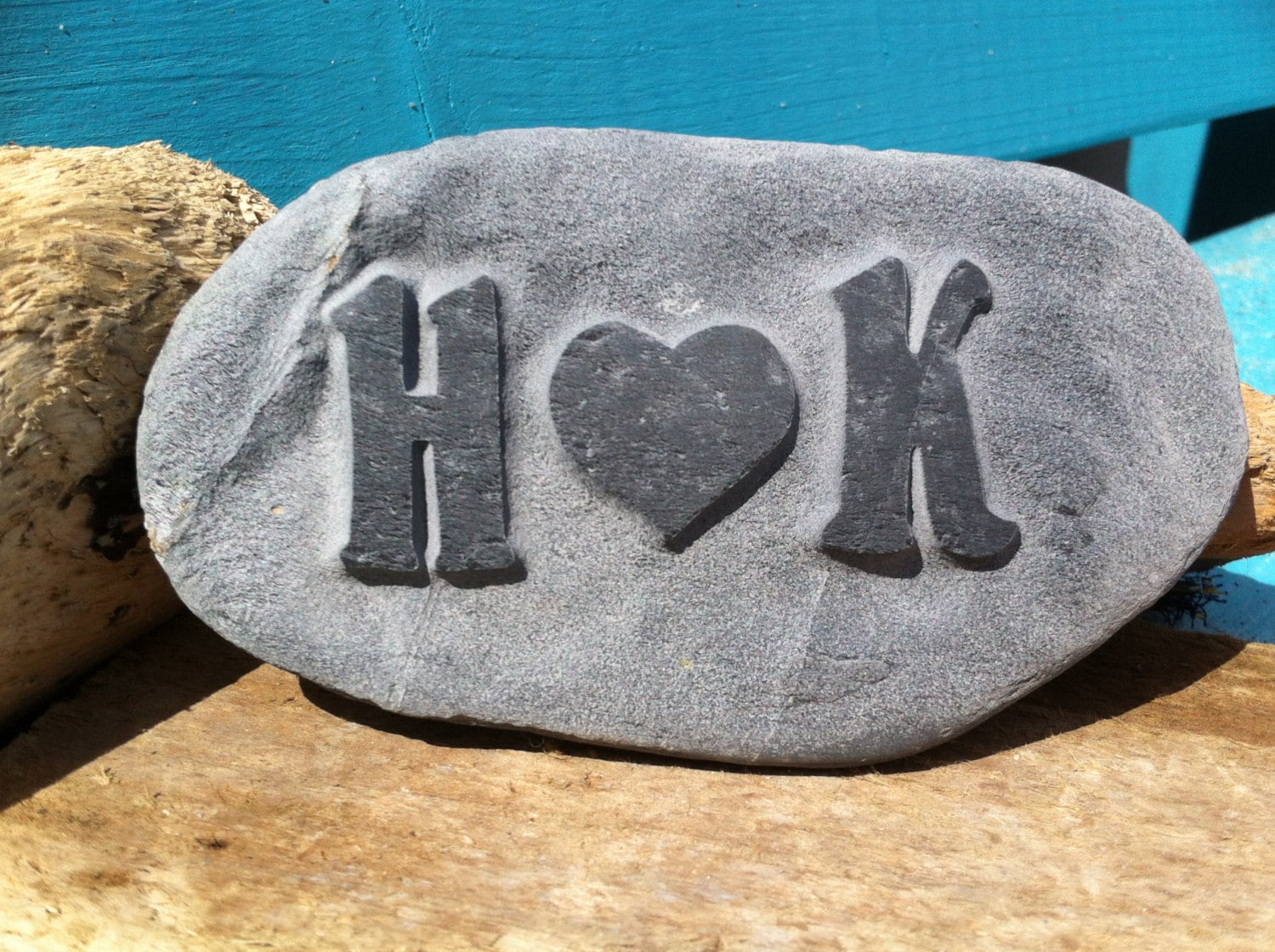 Perfect for Wedding personalized w/ initials Handcarved Cornwall LOVE Pebble Perfect for Wedding personalized w/ initials Handcarved Cornwall LOVE Pebble