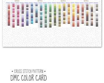Large cross stitch pattern . DMC COLOR CARD . Mouline Special digital embroidery pattern . needlepoint xstitch colour chart download
