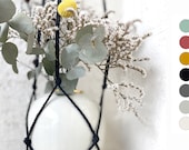 Macrame plant hanger 8 COLORS - 120 CM 47 quot , modern hygge fiber art, hanging flower pot planter, boho living decor pure cotton handmade