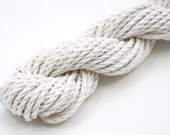 Macramé cord 3mm . NATURE 25 m = 27 yds. 100% soft cotton rope . Quality yarn sold by meter yard . Sturdy garden twine diy craft string