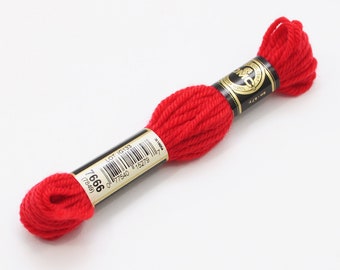 Laine à broder DMC LAINE COLBERT 7666 - La Rouge - Laine à Tapisser Gobelin, Laine à Tapisser, Laine à Tricoter Zephir Wool, 100% Pure Laine Vierge