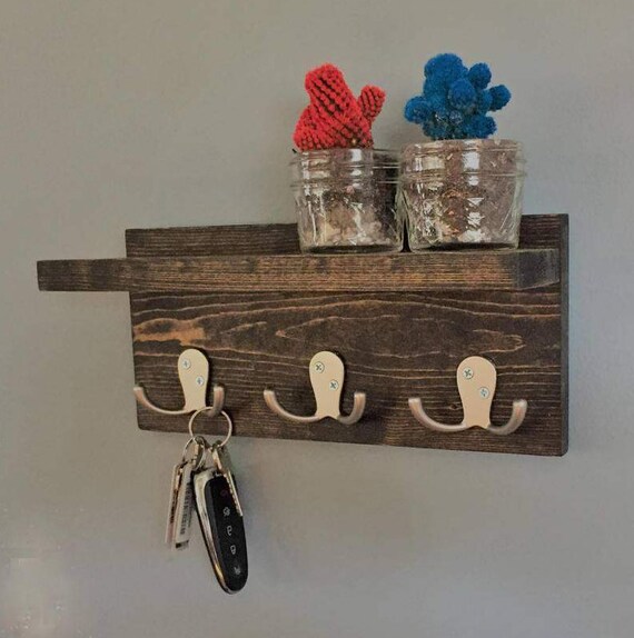 Wall Key Holder Shelf Coat Rack Robe Hook