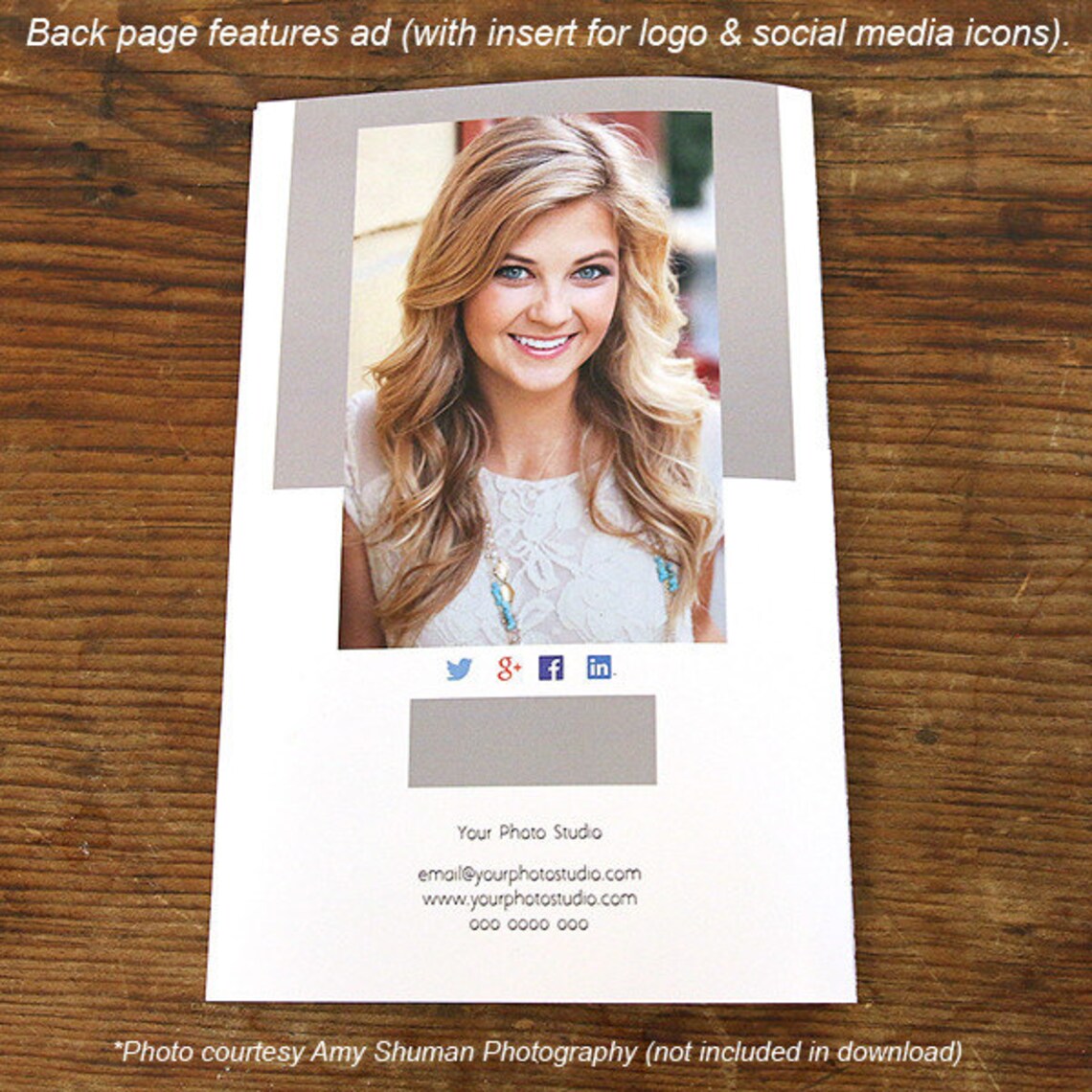 Headshot Photography Marketing Template: 8 Customizable 5.5 X 8.5 Pages