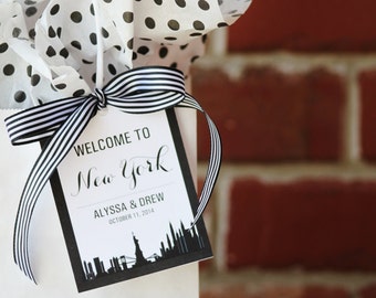 65 printed custom bag tags- custom NYC