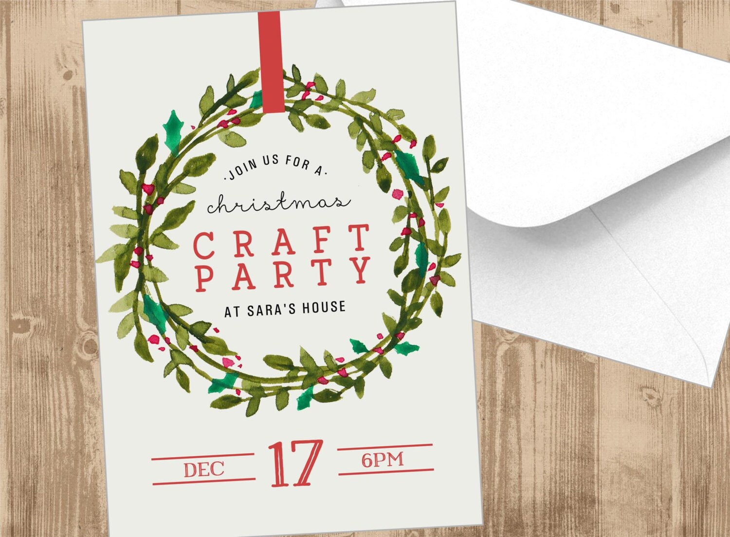 Wreath Making Party Invitation 10