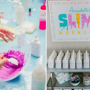 SLIME Party Printable Set mit Einladungen und Schleimrezepten
