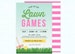 Lawn Party - Printable Invitation - Lawn Games Invite - Croquet - bocce ball - flamingo pink- turf - country club - preppy 