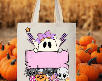 Personalized Trick or Treat Bag, Custom Halloween Bag, Halloween Tote, Kids Halloween Bag with Name, Custom Trick-or-Treat Bag