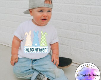 Kids toddler boys personalized easter spring shirt, toddler easter shirt, boy spring shirt, kids easter shirt, retro tee, easter bunny