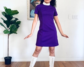 purple mod dress