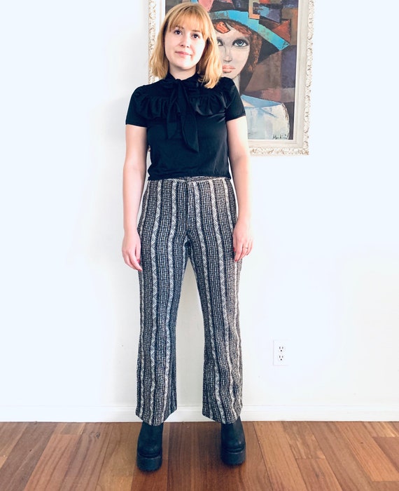 60s Tweed Pants Boot Leg High Rise Pants Size 29 8