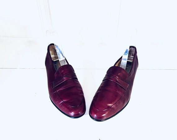 60s Leather Loafers Shoes made in Italy by Bruno … - image 2