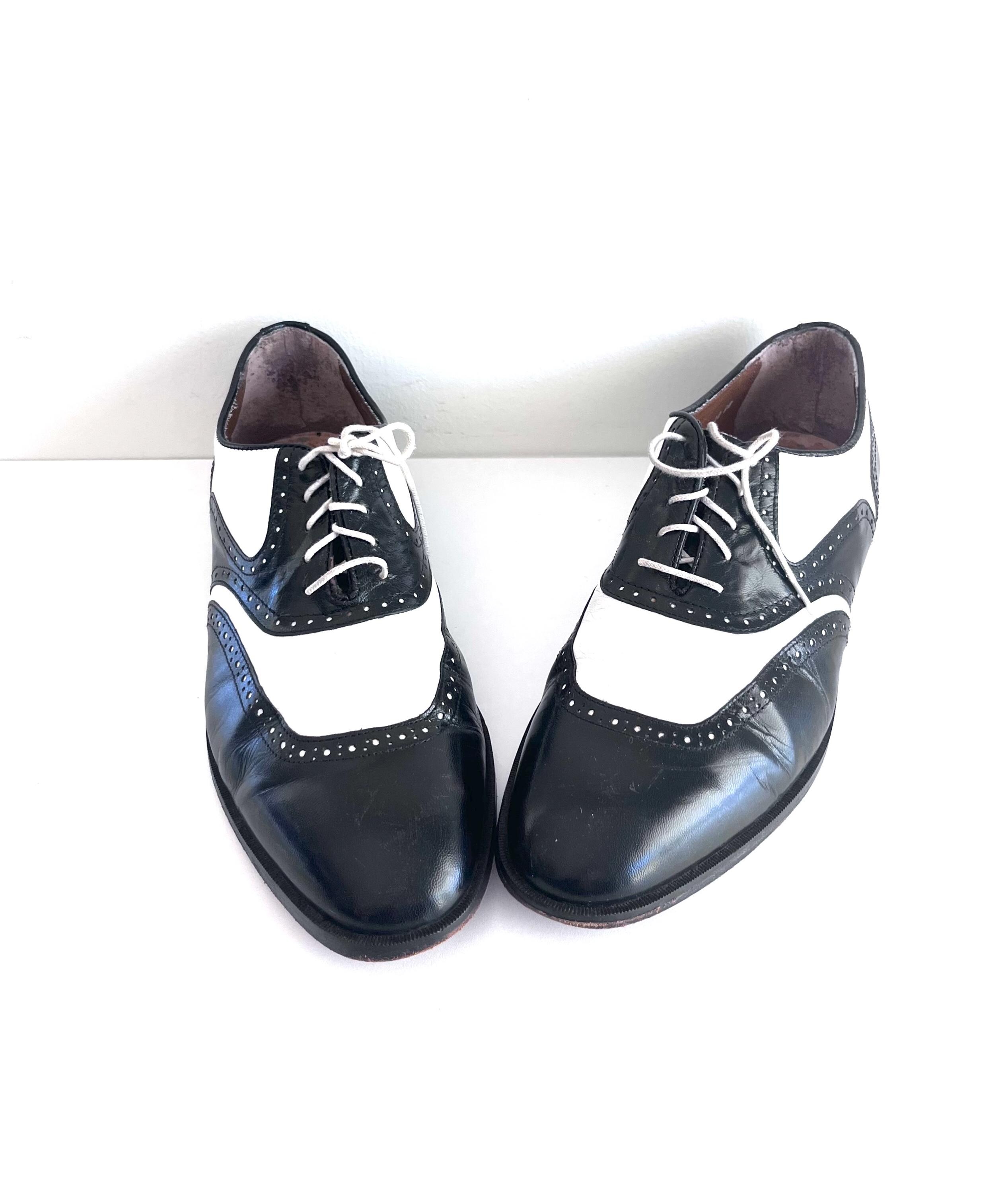 Vintage Two Tone Oxfords Shoes by Stacy Adams Mens Size 10 M 