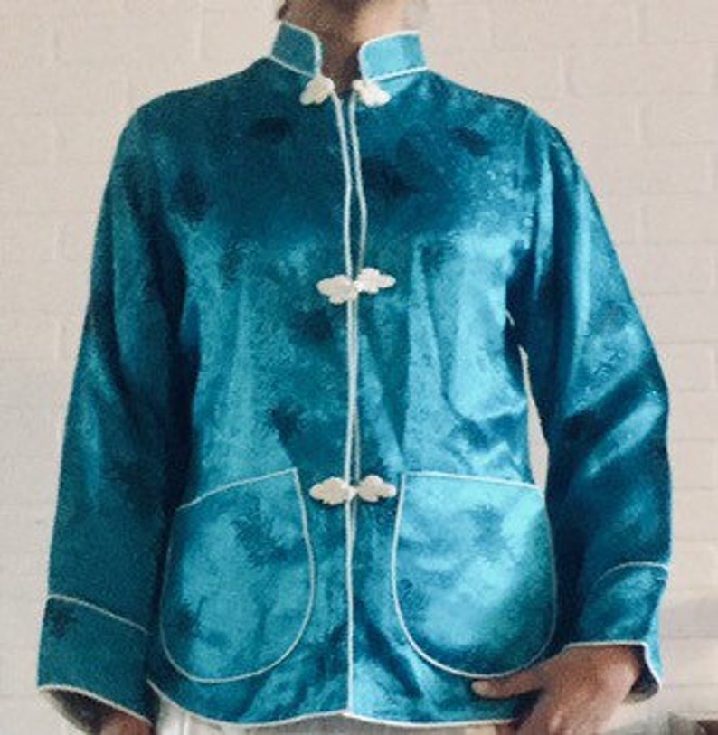 60s Chinese Pajamas Size XS S by Switzer image 2