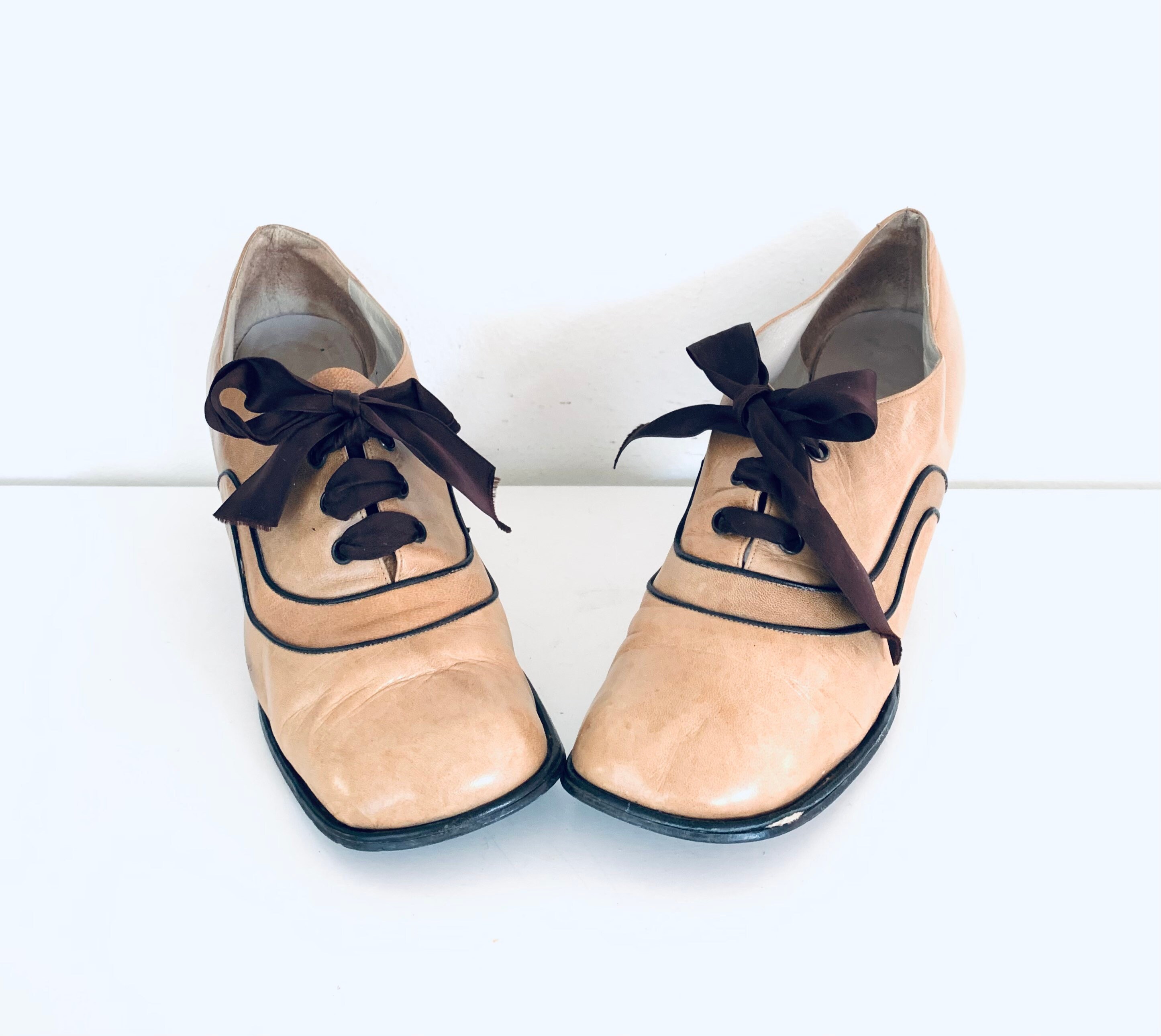 mary jane lace up chunky heels