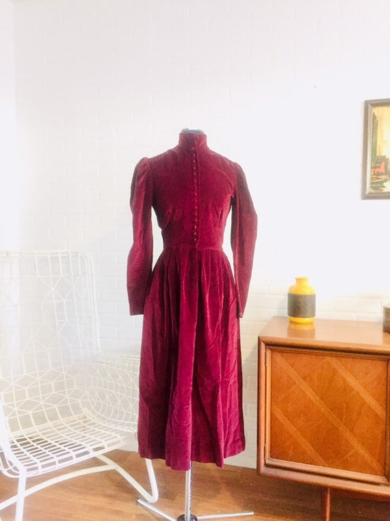 ralph lauren red velvet dress