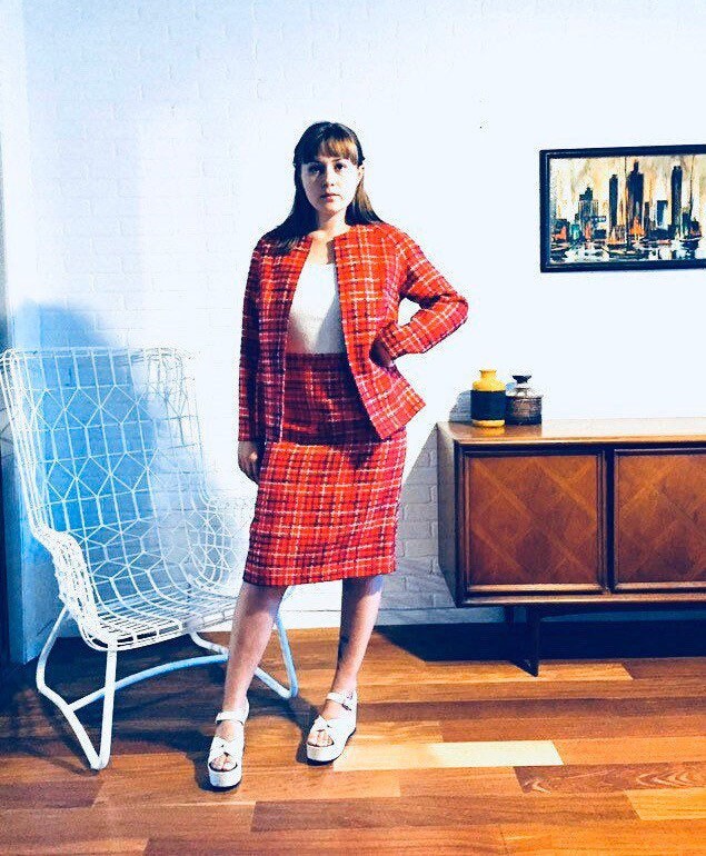 70s ETRO Setup Suits Jacket Skirt ヴィンテージ 90s Embroidered Silk Skirt Suit | S - Lucky Vintage