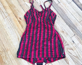 Certainly Red Plaid Swimsuit Romper One Piece Bathingsuit Swimsuit Années 50 de Jantzen 9 10