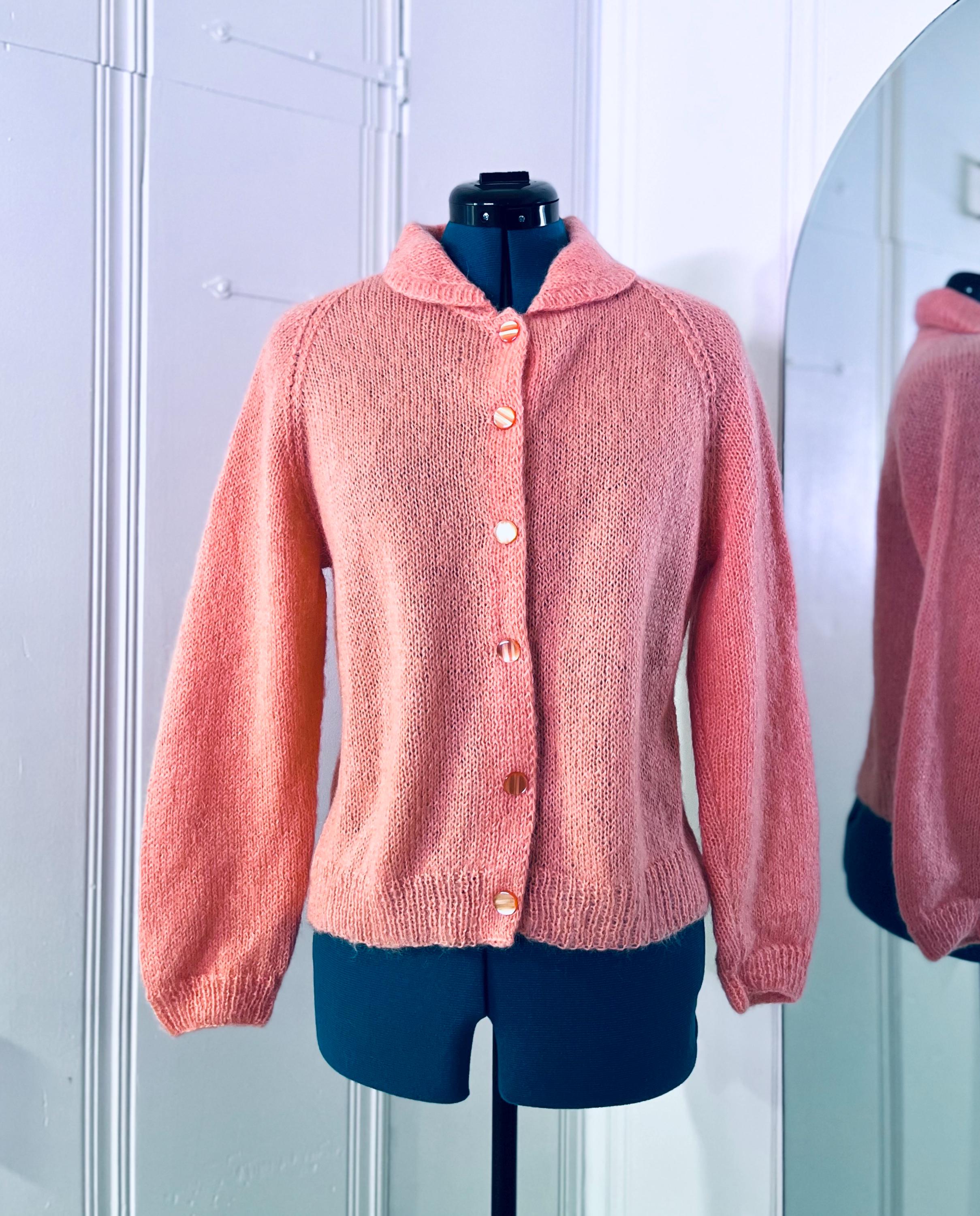 50s Mohair Cardigan Fuzzy Sweater Orange Size M - Etsy